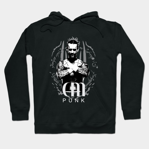 vintage cm punk Hoodie by rootrider88